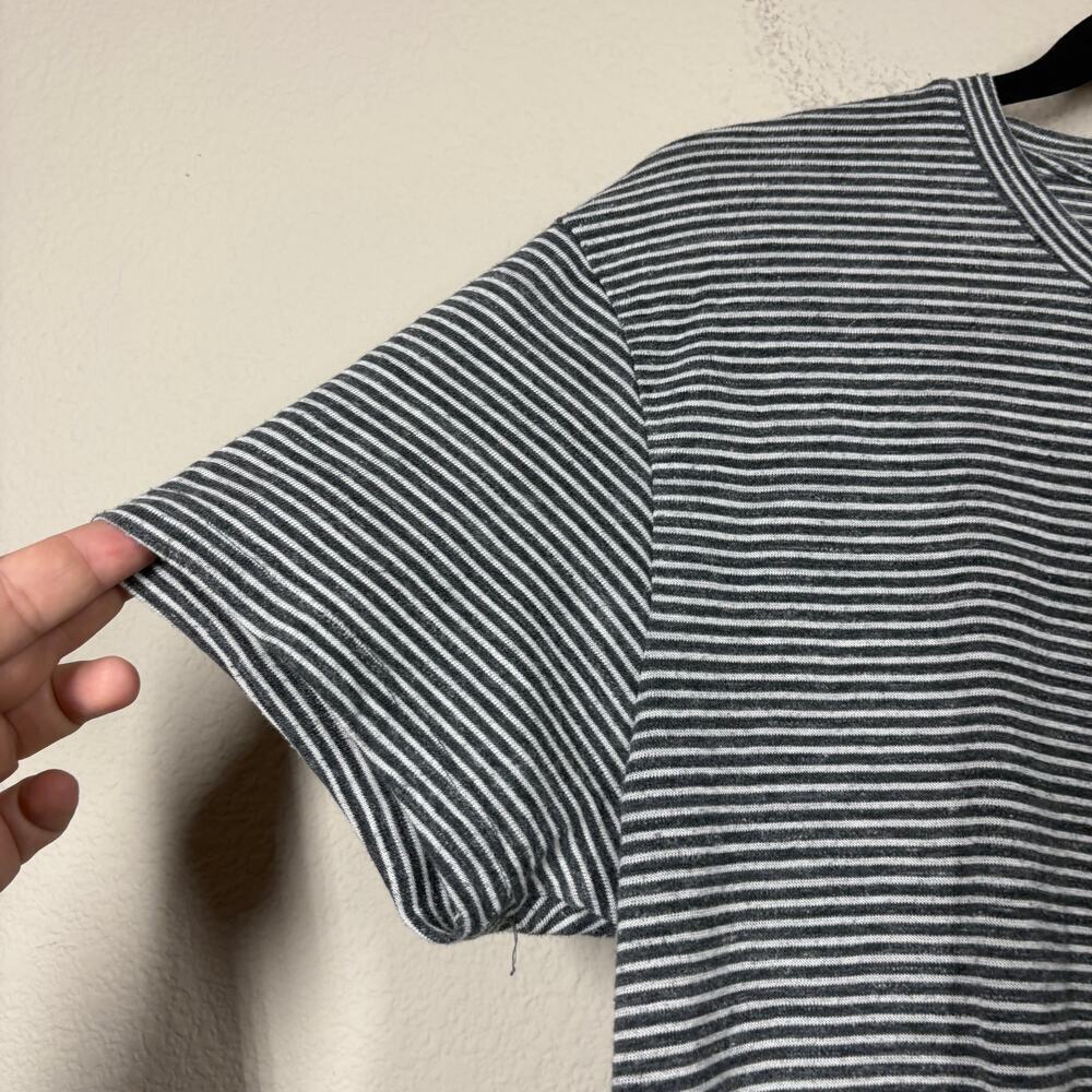 Samsoe Samsoe Mens Size Medium Graham Stripe Short Sleeves T-Shirt Black Jersey - Picture 3 of 7